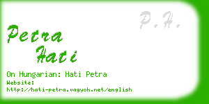 petra hati business card